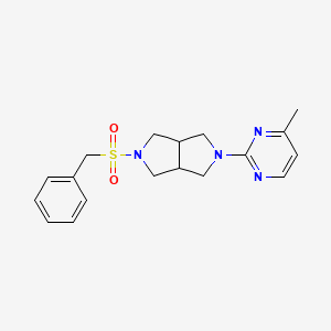 molecular formula C18H22N4O2S B6452774 4-methyl-2-{5-phenylmethanesulfonyl-octahydropyrrolo[3,4-c]pyrrol-2-yl}pyrimidine CAS No. 2548982-95-0