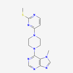 7-methyl-6-{4-[2-(methylsulfanyl)pyrimidin-4-yl]piperazin-1-yl}-7H-purine