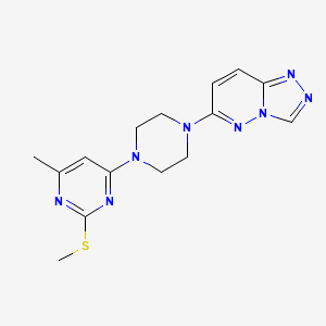 molecular formula C15H18N8S B6452781 4-methyl-2-(methylsulfanyl)-6-(4-{[1,2,4]triazolo[4,3-b]pyridazin-6-yl}piperazin-1-yl)pyrimidine CAS No. 2549010-74-2