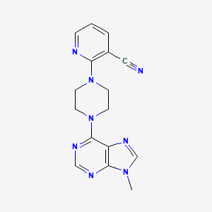 2-[4-(9-methyl-9H-purin-6-yl)piperazin-1-yl]pyridine-3-carbonitrile