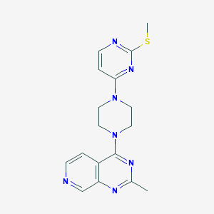 molecular formula C17H19N7S B6452920 4-(4-{2-methylpyrido[3,4-d]pyrimidin-4-yl}piperazin-1-yl)-2-(methylsulfanyl)pyrimidine CAS No. 2549006-23-5