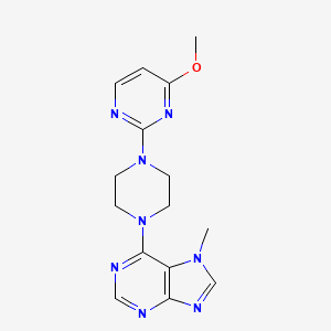 molecular formula C15H18N8O B6452930 6-[4-(4-methoxypyrimidin-2-yl)piperazin-1-yl]-7-methyl-7H-purine CAS No. 2549042-16-0