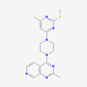 molecular formula C18H21N7S B6452984 4-methyl-6-(4-{2-methylpyrido[3,4-d]pyrimidin-4-yl}piperazin-1-yl)-2-(methylsulfanyl)pyrimidine CAS No. 2548989-52-0