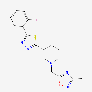 3-[5-(2-fluorophenyl)-1,3,4-thiadiazol-2-yl]-1-[(3-methyl-1,2,4-oxadiazol-5-yl)methyl]piperidine