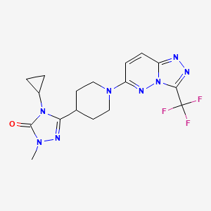 4-cyclopropyl-1-methyl-3-{1-[3-(trifluoromethyl)-[1,2,4]triazolo[4,3-b]pyridazin-6-yl]piperidin-4-yl}-4,5-dihydro-1H-1,2,4-triazol-5-one