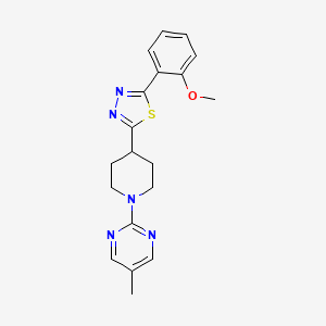 2-{4-[5-(2-methoxyphenyl)-1,3,4-thiadiazol-2-yl]piperidin-1-yl}-5-methylpyrimidine