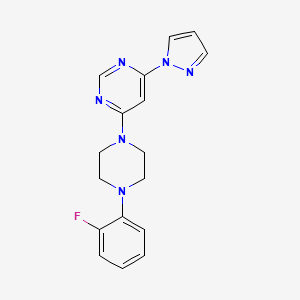 4-[4-(2-fluorophenyl)piperazin-1-yl]-6-(1H-pyrazol-1-yl)pyrimidine