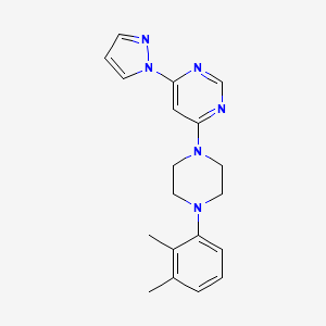 molecular formula C19H22N6 B6453092 4-[4-(2,3-dimethylphenyl)piperazin-1-yl]-6-(1H-pyrazol-1-yl)pyrimidine CAS No. 2548988-21-0