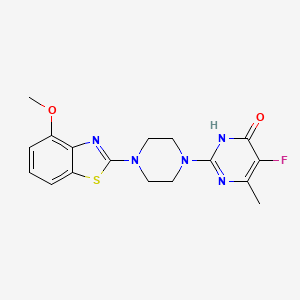 5-fluoro-2-[4-(4-methoxy-1,3-benzothiazol-2-yl)piperazin-1-yl]-6-methyl-3,4-dihydropyrimidin-4-one