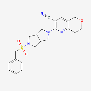 2-{5-phenylmethanesulfonyl-octahydropyrrolo[3,4-c]pyrrol-2-yl}-5H,7H,8H-pyrano[4,3-b]pyridine-3-carbonitrile