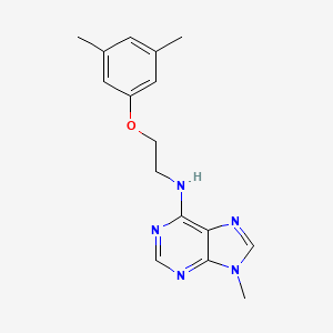 molecular formula C16H19N5O B6453144 N-[2-(3,5-dimethylphenoxy)ethyl]-9-methyl-9H-purin-6-amine CAS No. 2549064-26-6