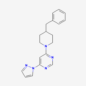 4-(4-benzylpiperidin-1-yl)-6-(1H-pyrazol-1-yl)pyrimidine