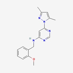 6-(3,5-dimethyl-1H-pyrazol-1-yl)-N-[(2-methoxyphenyl)methyl]pyrimidin-4-amine