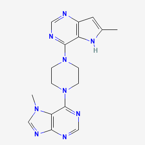 7-methyl-6-(4-{6-methyl-5H-pyrrolo[3,2-d]pyrimidin-4-yl}piperazin-1-yl)-7H-purine