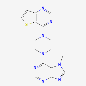 7-methyl-6-(4-{thieno[3,2-d]pyrimidin-4-yl}piperazin-1-yl)-7H-purine