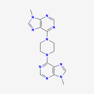 molecular formula C16H18N10 B6453254 9-methyl-6-[4-(9-methyl-9H-purin-6-yl)piperazin-1-yl]-9H-purine CAS No. 2549000-43-1