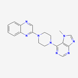 molecular formula C18H18N8 B6453320 2-[4-(7-methyl-7H-purin-6-yl)piperazin-1-yl]quinoxaline CAS No. 2549065-18-9