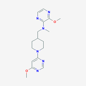 molecular formula C17H24N6O2 B6453380 3-methoxy-N-{[1-(6-methoxypyrimidin-4-yl)piperidin-4-yl]methyl}-N-methylpyrazin-2-amine CAS No. 2549051-59-2
