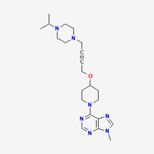 9-methyl-6-[4-({4-[4-(propan-2-yl)piperazin-1-yl]but-2-yn-1-yl}oxy)piperidin-1-yl]-9H-purine