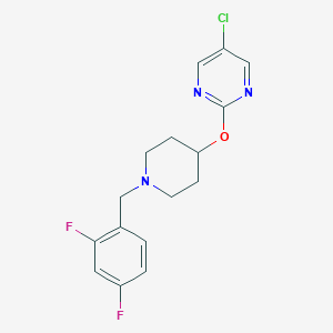 molecular formula C16H16ClF2N3O B6453409 5-chloro-2-({1-[(2,4-difluorophenyl)methyl]piperidin-4-yl}oxy)pyrimidine CAS No. 2548990-73-2