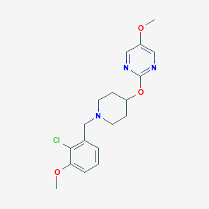 molecular formula C18H22ClN3O3 B6453455 2-({1-[(2-chloro-3-methoxyphenyl)methyl]piperidin-4-yl}oxy)-5-methoxypyrimidine CAS No. 2549053-50-9