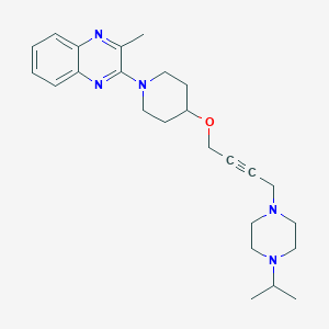 molecular formula C25H35N5O B6453458 2-methyl-3-[4-({4-[4-(propan-2-yl)piperazin-1-yl]but-2-yn-1-yl}oxy)piperidin-1-yl]quinoxaline CAS No. 2549053-68-9