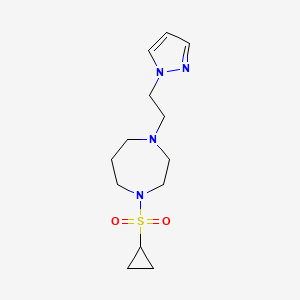 1-(cyclopropanesulfonyl)-4-[2-(1H-pyrazol-1-yl)ethyl]-1,4-diazepane