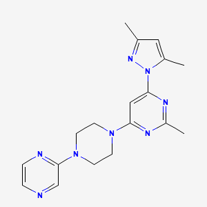 4-(3,5-dimethyl-1H-pyrazol-1-yl)-2-methyl-6-[4-(pyrazin-2-yl)piperazin-1-yl]pyrimidine