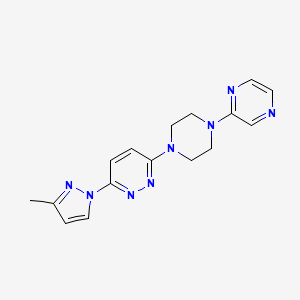 3-(3-methyl-1H-pyrazol-1-yl)-6-[4-(pyrazin-2-yl)piperazin-1-yl]pyridazine