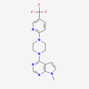 1-{7-methyl-7H-pyrrolo[2,3-d]pyrimidin-4-yl}-4-[5-(trifluoromethyl)pyridin-2-yl]piperazine