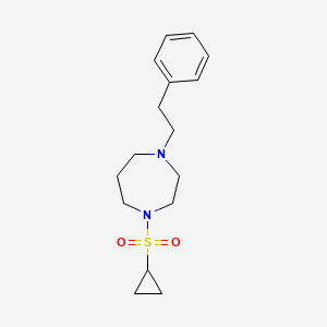 molecular formula C16H24N2O2S B6453510 1-(cyclopropanesulfonyl)-4-(2-phenylethyl)-1,4-diazepane CAS No. 2548990-71-0