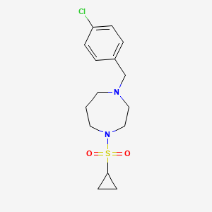 1-[(4-chlorophenyl)methyl]-4-(cyclopropanesulfonyl)-1,4-diazepane