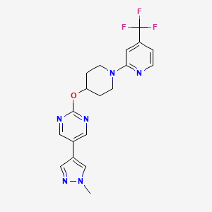 5-(1-methyl-1H-pyrazol-4-yl)-2-({1-[4-(trifluoromethyl)pyridin-2-yl]piperidin-4-yl}oxy)pyrimidine