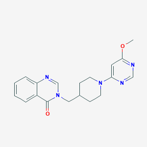 molecular formula C19H21N5O2 B6453530 3-{[1-(6-methoxypyrimidin-4-yl)piperidin-4-yl]methyl}-3,4-dihydroquinazolin-4-one CAS No. 2549047-88-1