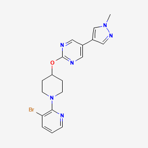 2-{[1-(3-bromopyridin-2-yl)piperidin-4-yl]oxy}-5-(1-methyl-1H-pyrazol-4-yl)pyrimidine