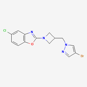 2-{3-[(4-bromo-1H-pyrazol-1-yl)methyl]azetidin-1-yl}-5-chloro-1,3-benzoxazole