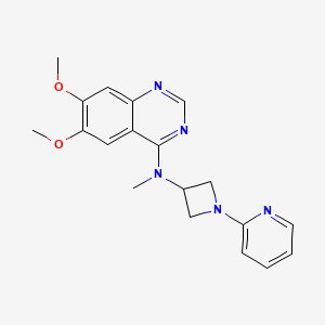 6,7-dimethoxy-N-methyl-N-[1-(pyridin-2-yl)azetidin-3-yl]quinazolin-4-amine