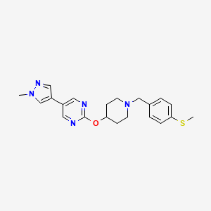 5-(1-methyl-1H-pyrazol-4-yl)-2-[(1-{[4-(methylsulfanyl)phenyl]methyl}piperidin-4-yl)oxy]pyrimidine