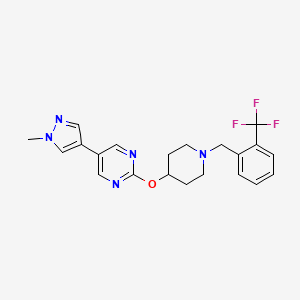 5-(1-methyl-1H-pyrazol-4-yl)-2-[(1-{[2-(trifluoromethyl)phenyl]methyl}piperidin-4-yl)oxy]pyrimidine