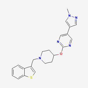 2-({1-[(1-benzothiophen-3-yl)methyl]piperidin-4-yl}oxy)-5-(1-methyl-1H-pyrazol-4-yl)pyrimidine