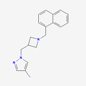 4-methyl-1-({1-[(naphthalen-1-yl)methyl]azetidin-3-yl}methyl)-1H-pyrazole