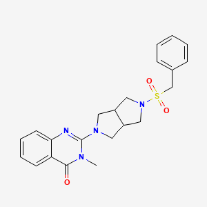 3-methyl-2-{5-phenylmethanesulfonyl-octahydropyrrolo[3,4-c]pyrrol-2-yl}-3,4-dihydroquinazolin-4-one