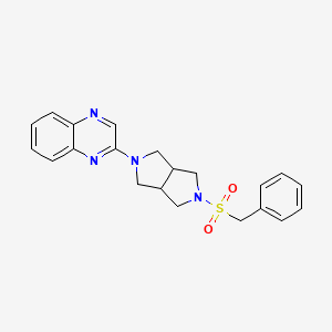 molecular formula C21H22N4O2S B6453663 2-{5-phenylmethanesulfonyl-octahydropyrrolo[3,4-c]pyrrol-2-yl}quinoxaline CAS No. 2549025-54-7