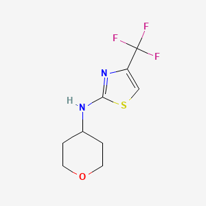 molecular formula C9H11F3N2OS B6453669 N-(oxan-4-yl)-4-(trifluoromethyl)-1,3-thiazol-2-amine CAS No. 1879664-84-2