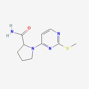 molecular formula C10H14N4OS B6453685 1-[2-(methylsulfanyl)pyrimidin-4-yl]pyrrolidine-2-carboxamide CAS No. 2548974-97-4