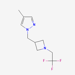 4-methyl-1-{[1-(2,2,2-trifluoroethyl)azetidin-3-yl]methyl}-1H-pyrazole