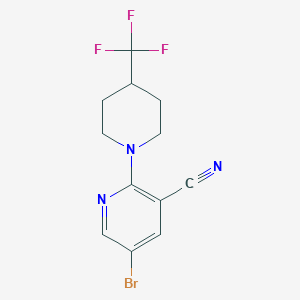 5-bromo-2-[4-(trifluoromethyl)piperidin-1-yl]pyridine-3-carbonitrile