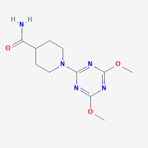 molecular formula C11H17N5O3 B6453699 1-(4,6-dimethoxy-1,3,5-triazin-2-yl)piperidine-4-carboxamide CAS No. 2549066-10-4