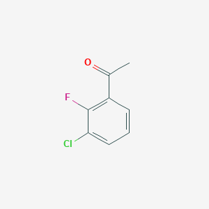 molecular formula C8H6ClFO B064537 3'-氯-2'-氟苯乙酮 CAS No. 161957-59-1