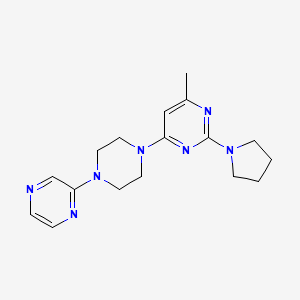 4-methyl-6-[4-(pyrazin-2-yl)piperazin-1-yl]-2-(pyrrolidin-1-yl)pyrimidine